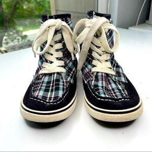 Roxy High Top Plaid‎ and Suede Sneakers -  8